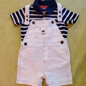 Short sleeve short short romper toddler boy